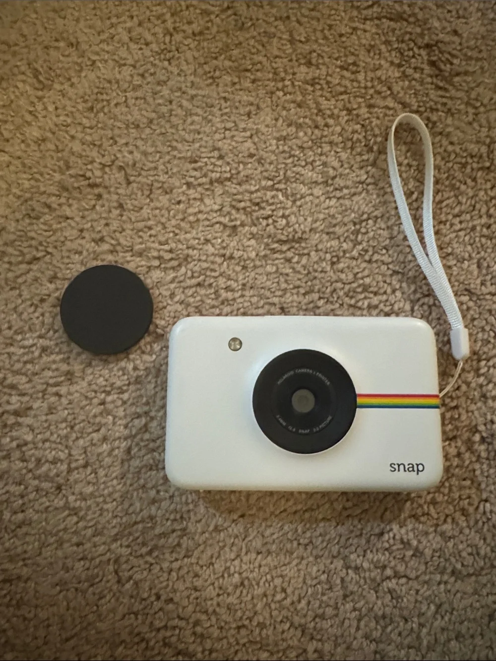 Polaroid Snap Instant Camera in White with Rainbow Accent